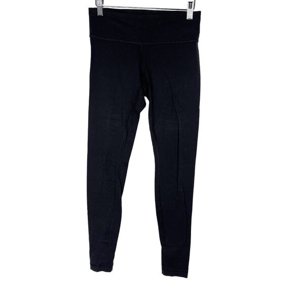 Lululemon Womens Size 6 Black Wunder Under Leggings Yoga Workout Ankle Length - Picture 1 of 6